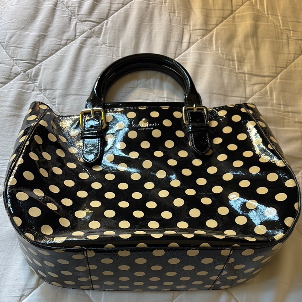 Kate Spade Black and White Polka Dot Satchel